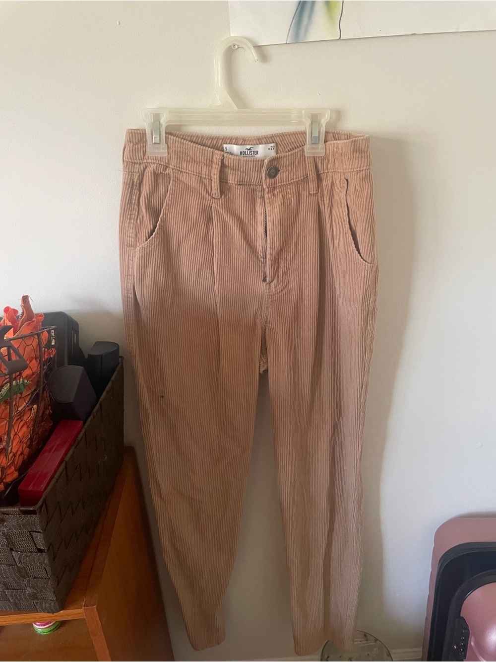 Hollister Corduroy Straight Leg Jeans - Light Brown